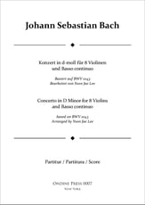 Concerto for 8 Violins & Basso continuo in D Minor, BWV 1043 Orchestra sheet music cover